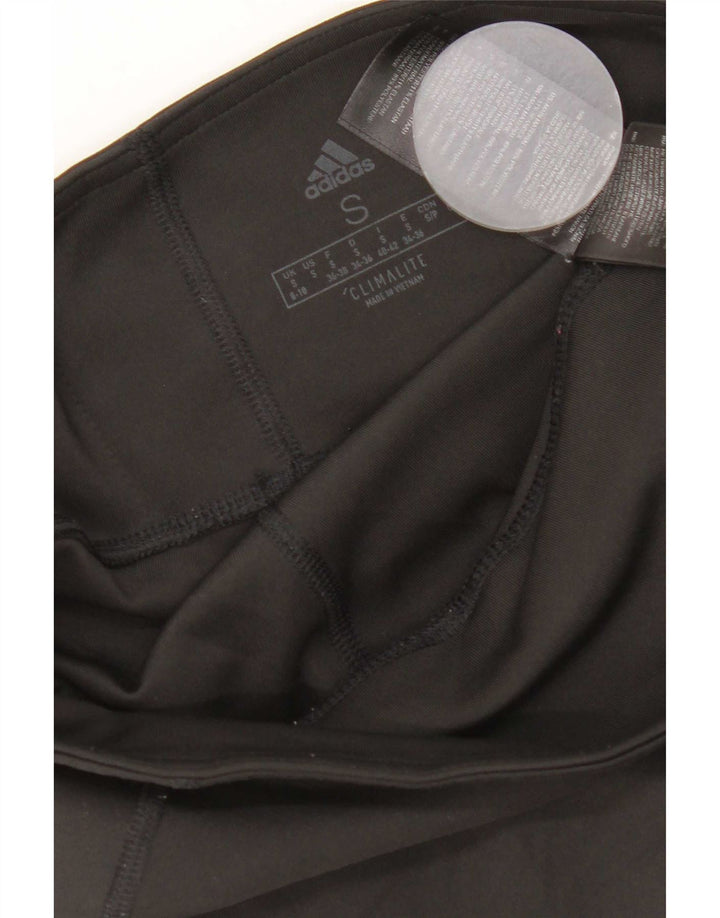 Adidas Womens Climalite Capri Leggings UK 8/10 Pequeno Poliéster Preto