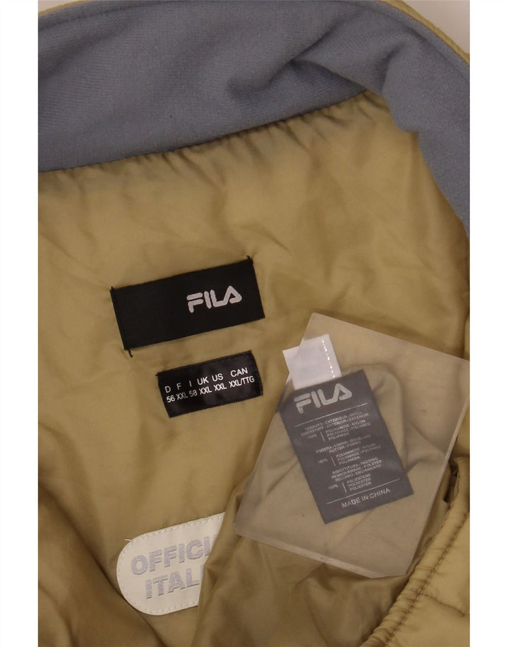 Jaqueta acolchoada masculina FILA UK 44 2XL poliamida bege