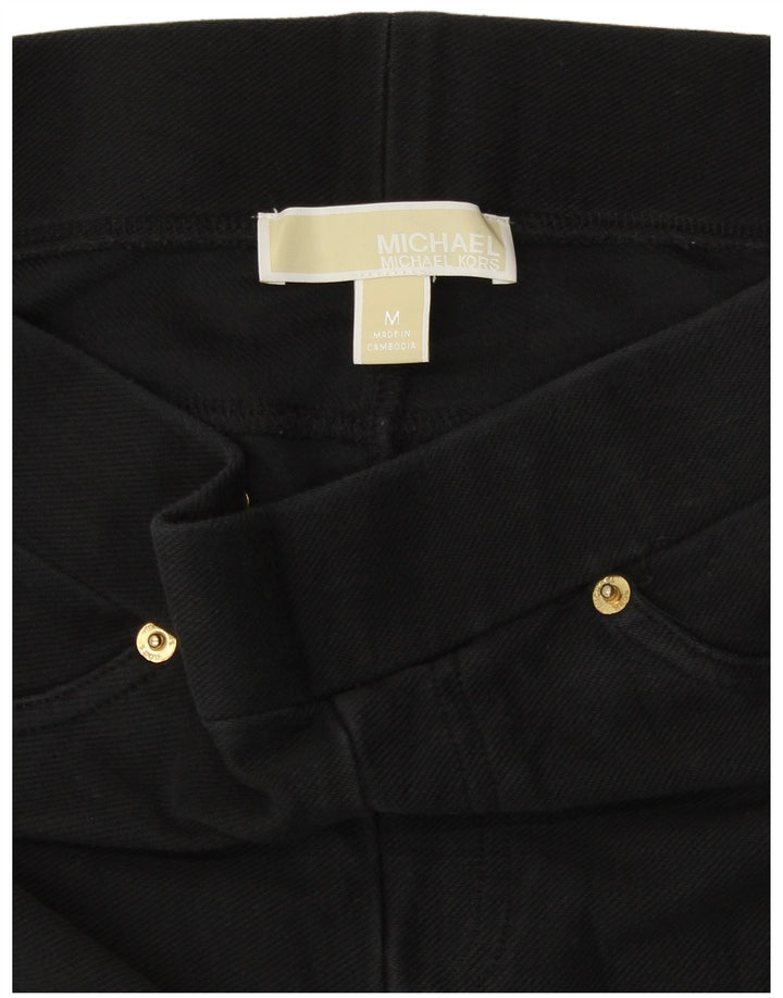 Leggings femininos Michael Kors UK 14 algodão preto médio