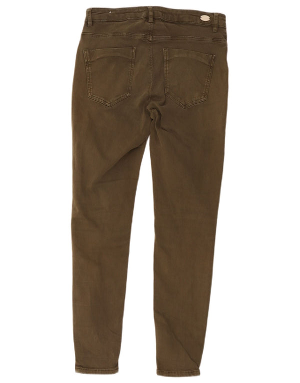 Calça jeans feminina Zara EU 40 médio W30 L26 algodão cáqui