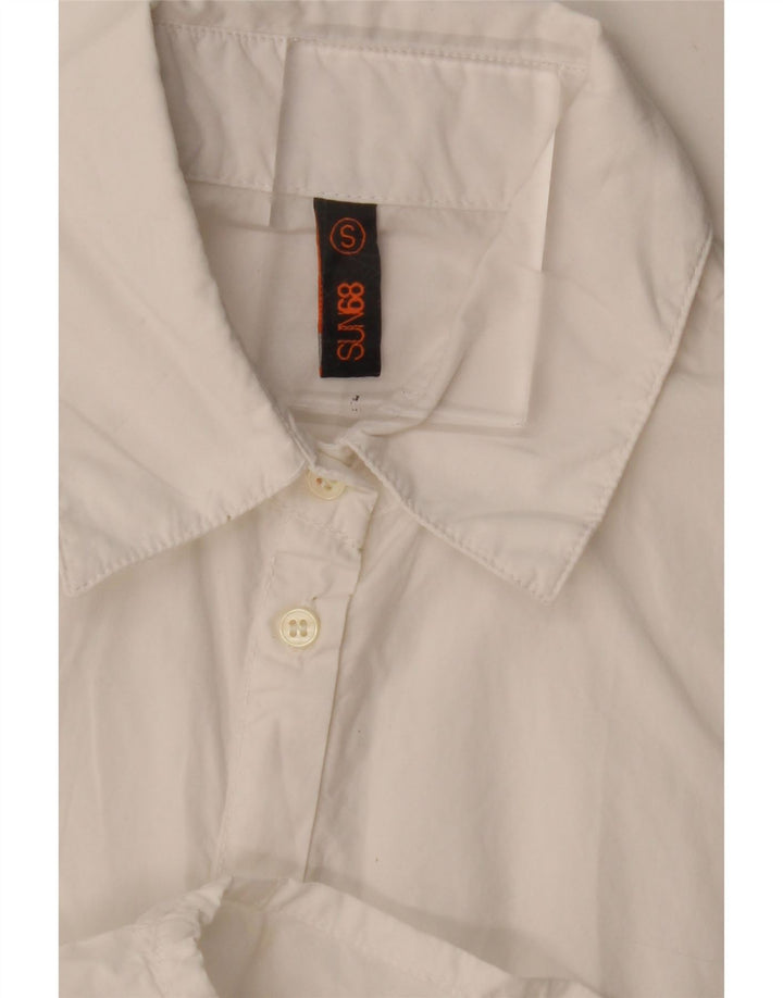 Vestido camisa feminino Sun68 Reino Unido 10 pequeno branco