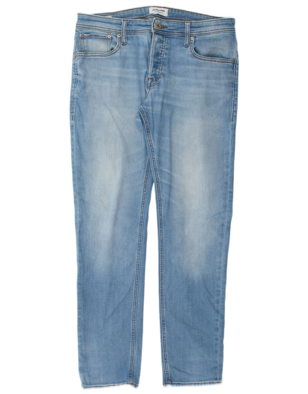 Jack & Jones Mens Slim Jeans W34 L30 Azul Algodão
