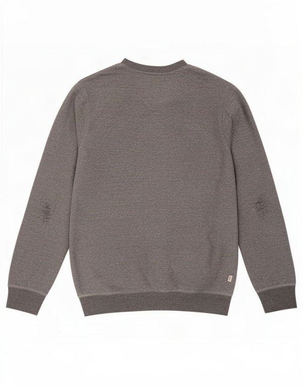 Vans Mens Graphic Moletom Jumper Pequeno Algodão Cinza