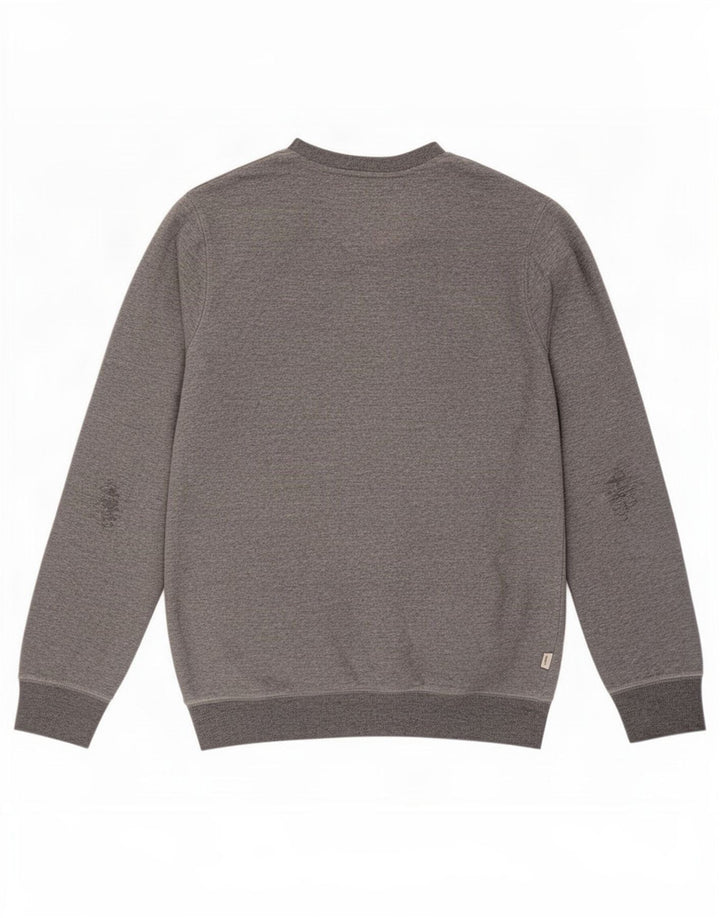 Vans Mens Graphic Moletom Jumper Pequeno Algodão Cinza