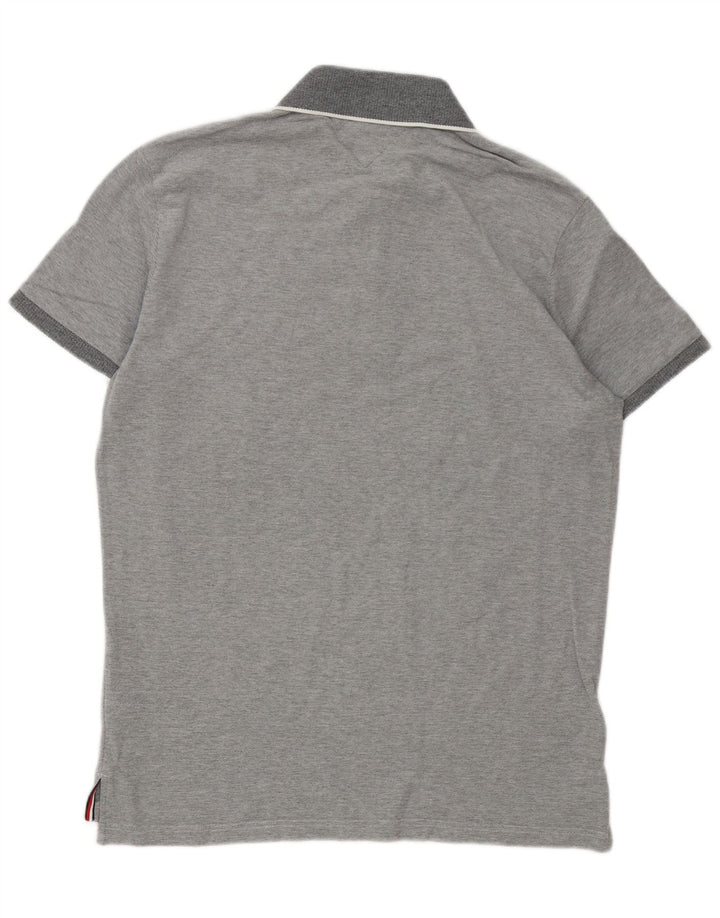 Camisa polo masculina Tommy Hilfiger Regular Fit grande algodão cinza