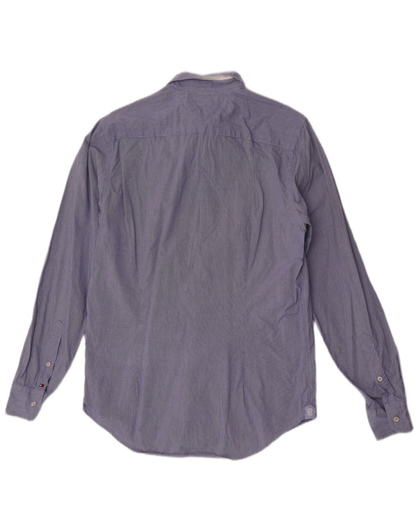 Camisa masculina Slim Fit Tommy Hilfiger de algodão guingão azul médio