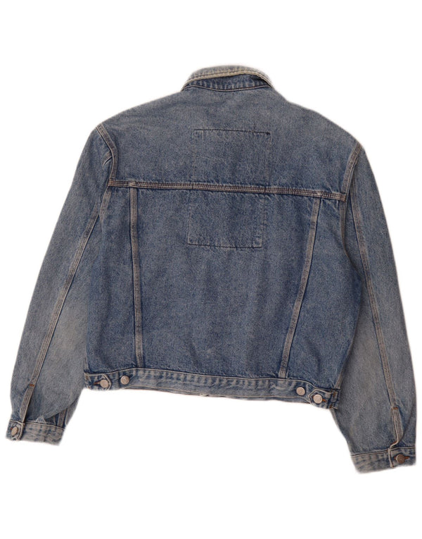 Jaqueta jeans masculina Enrico Coveri Reino Unido 40 grande algodão azul