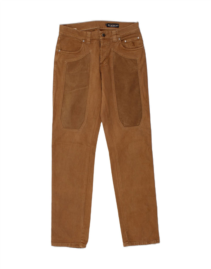 JECKERSON Womens Slim Casual Trousers W32 L34 Brown Cotton Vintage Jeckerson and Second-Hand Jeckerson from Messina Hembry 