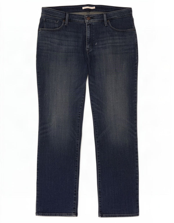 Calça jeans feminina Levi's 314 Shaping Straight US 20 3XL W38 L30 azul marinho algodão