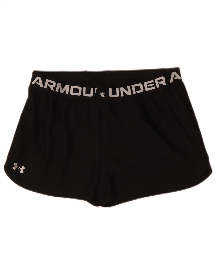 Shorts esportivos gráficos UNDER ARMOUR para meninas 13-14 anos XL preto poliéster