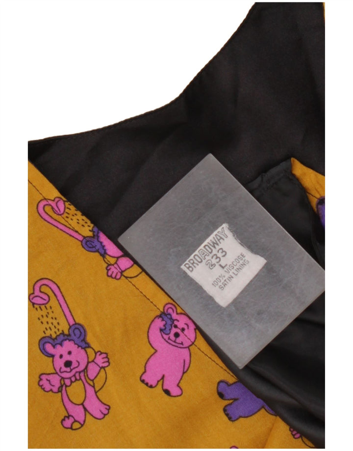 Colete gráfico masculino BROADWAY grande viscose amarela colorida