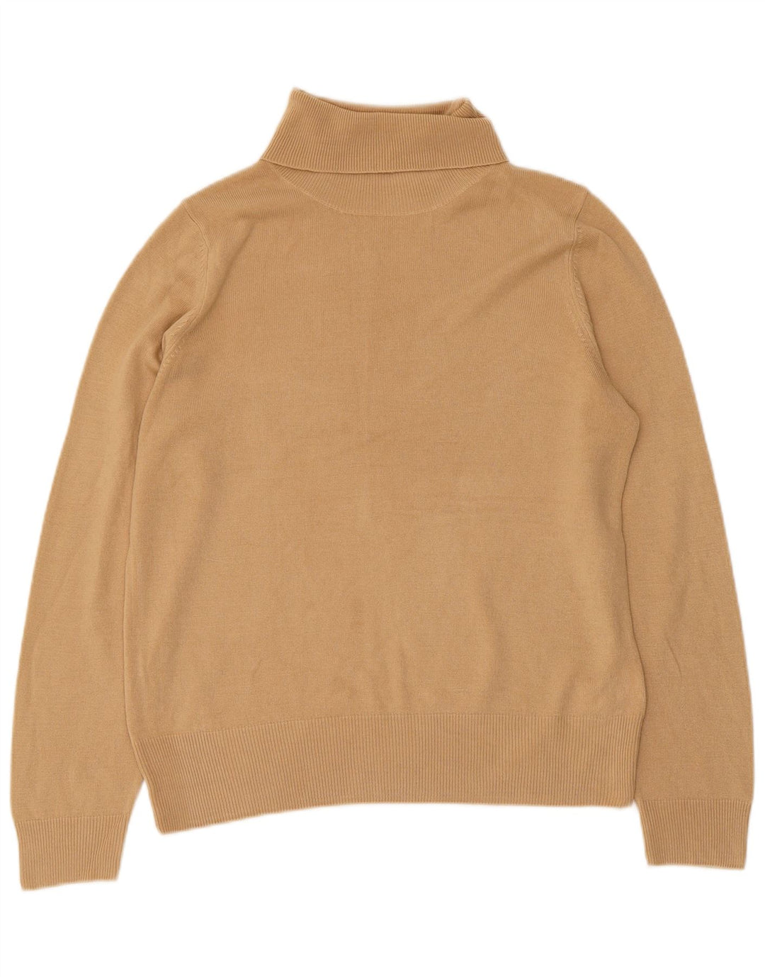 Suéter feminino Marks & Spencer com gola redonda Reino Unido 12 acrílico marrom médio
