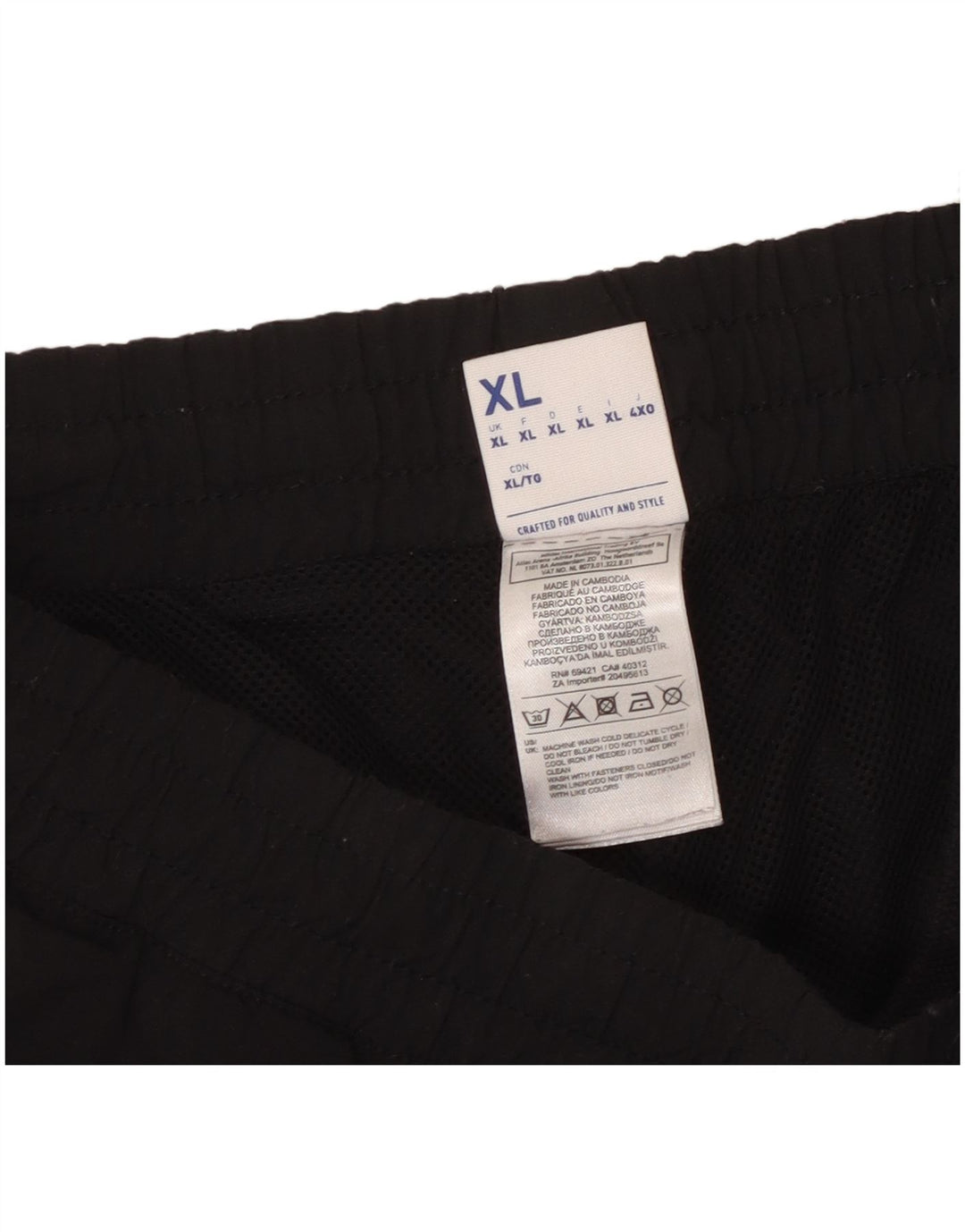 Calça de treino masculina Reebok Joggers XL preto colorblock poliéster
