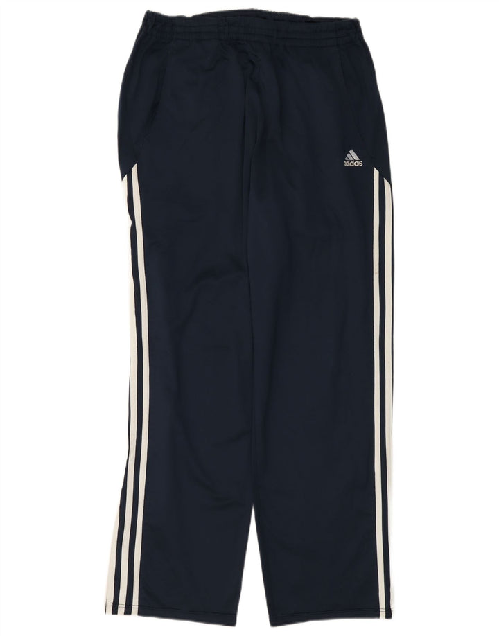 Calças de treino masculinas ADIDAS poliéster azul marinho médio