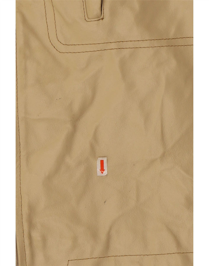 Jaqueta de couro masculina VINTAGE UK 40 couro bege grande