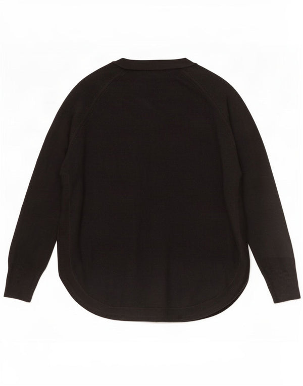 Suéter cardigã feminino Longline Marks & Spencer Reino Unido 14 médio preto