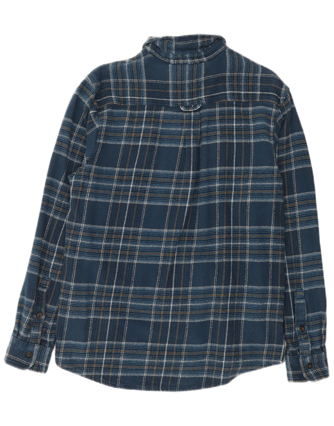 Camisa masculina de flanela Orvis média xadrez azul marinho