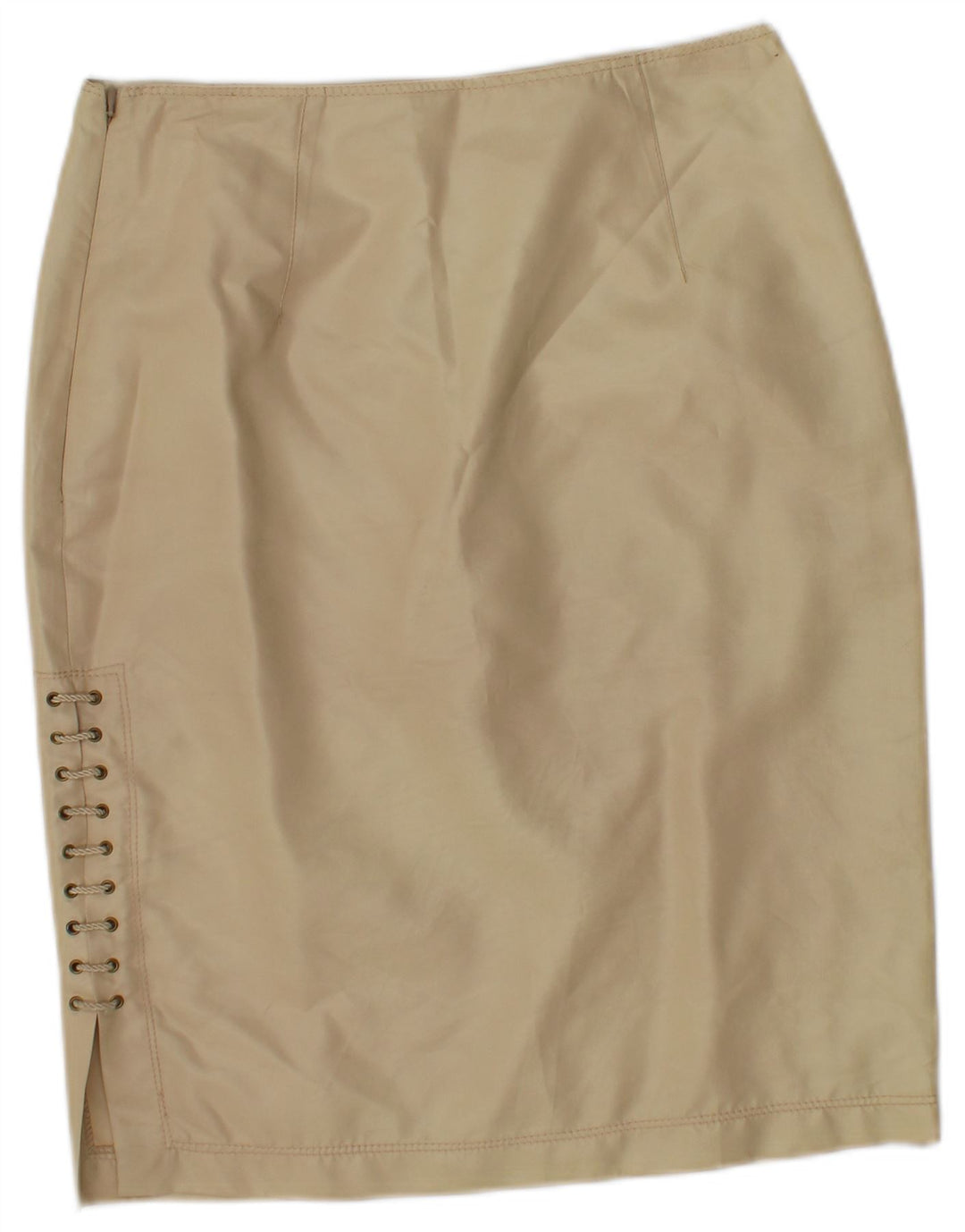Saia lápis feminina vintage pequena W28 bege