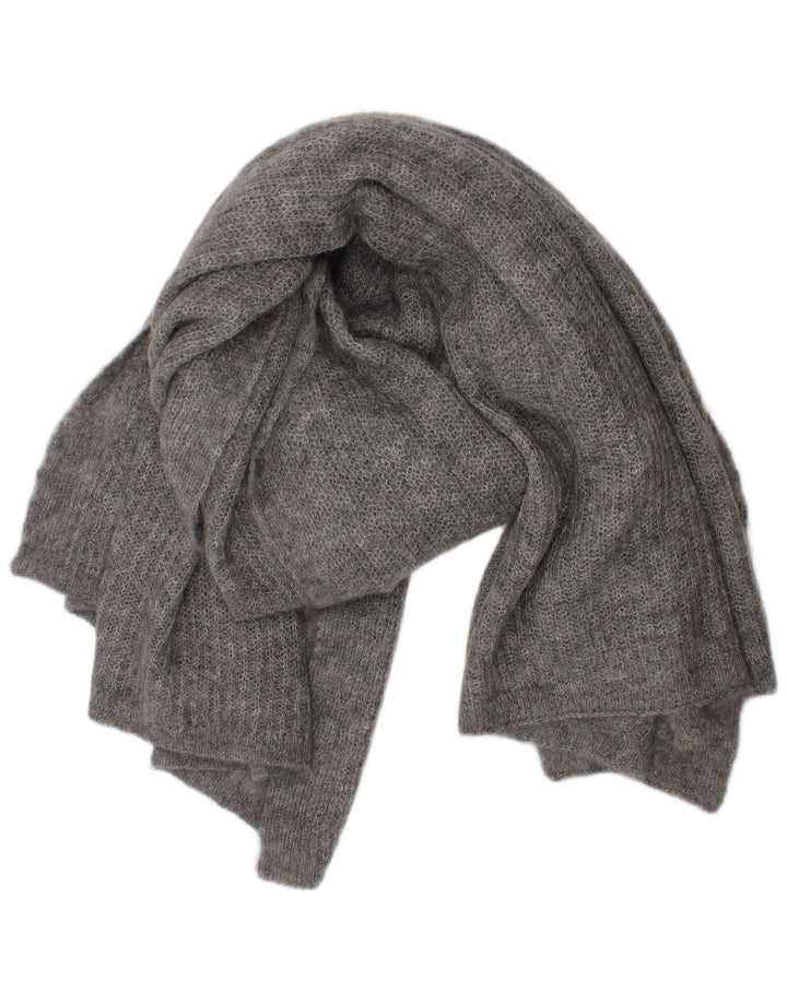 Lenço retangular de malha feminino vintage americano tamanho único cinza
