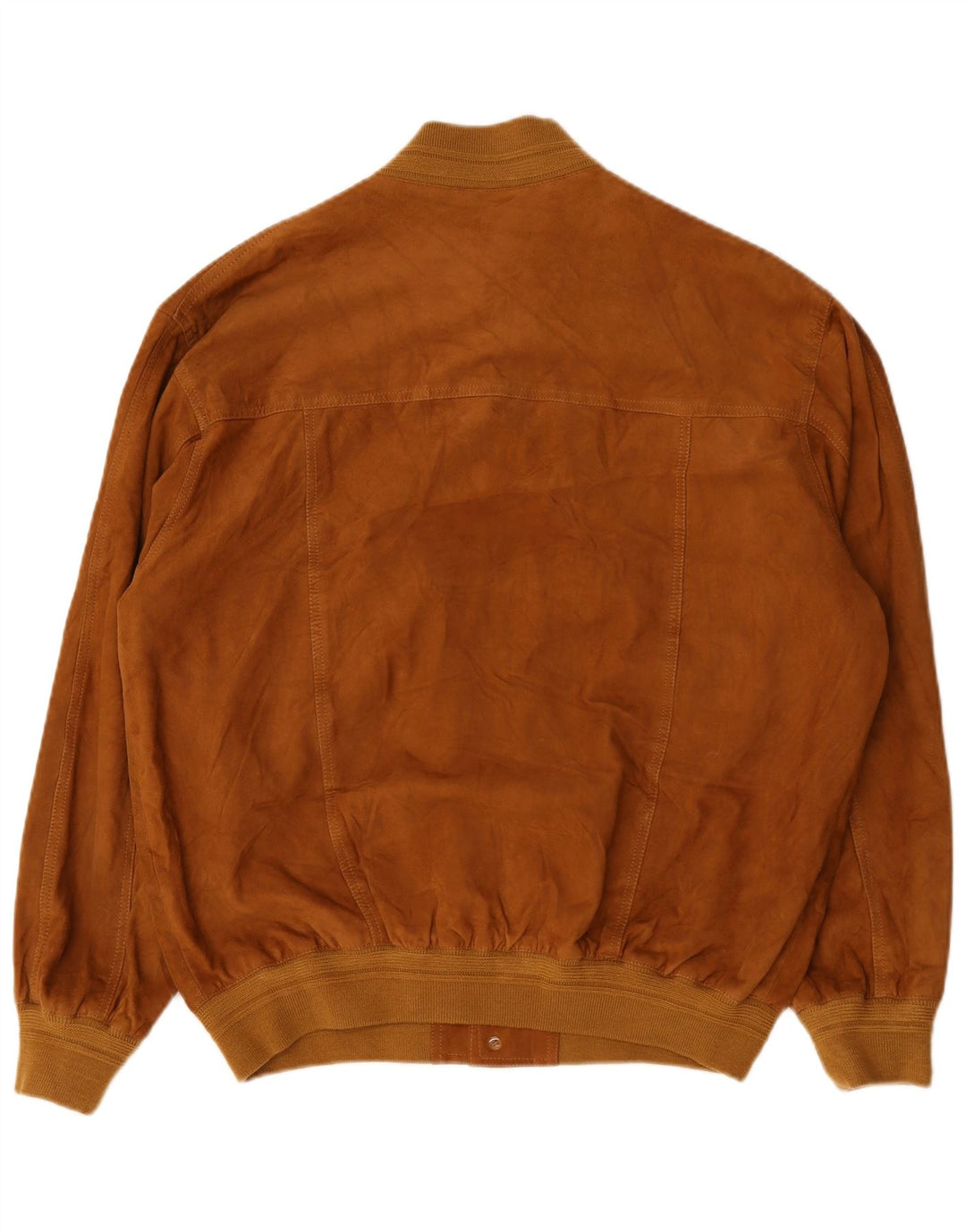 Jaqueta bomber masculina vintage de camurça IT 56 3XL couro marrom