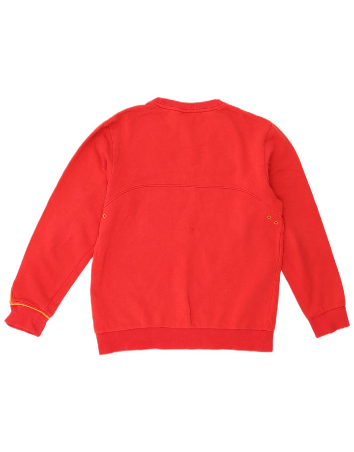 Adidas Mens Moletom Jumper Pequeno Algodão Vermelho