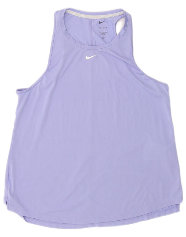 Nike Womens Dri Fit Vest Top UK 16 Grande Roxo Poliéster Esportes