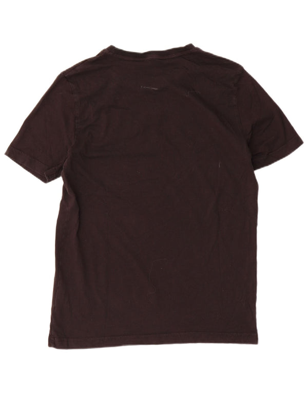 Puma Mens Graphic T-Shirt Top Pequeno Algodão Preto