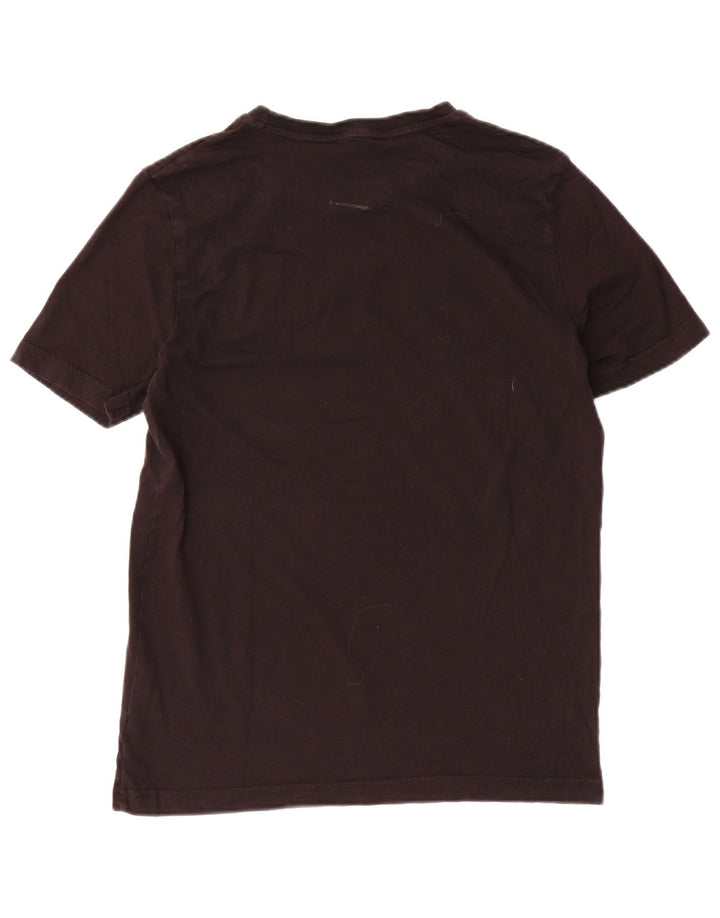 Puma Mens Graphic T-Shirt Top Pequeno Algodão Preto
