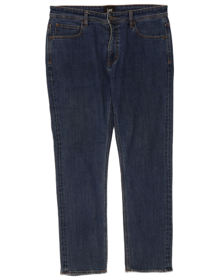 Lee Womens Slim Jeans W34 L30 Azul Algodão