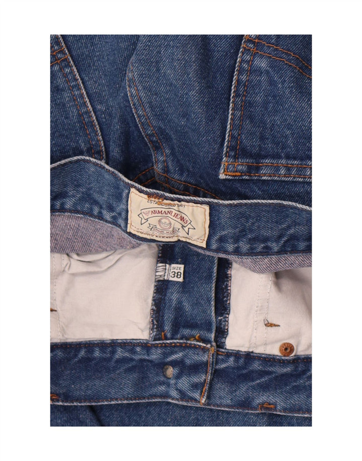 Calça jeans reta masculina Armani W38 L33 azul