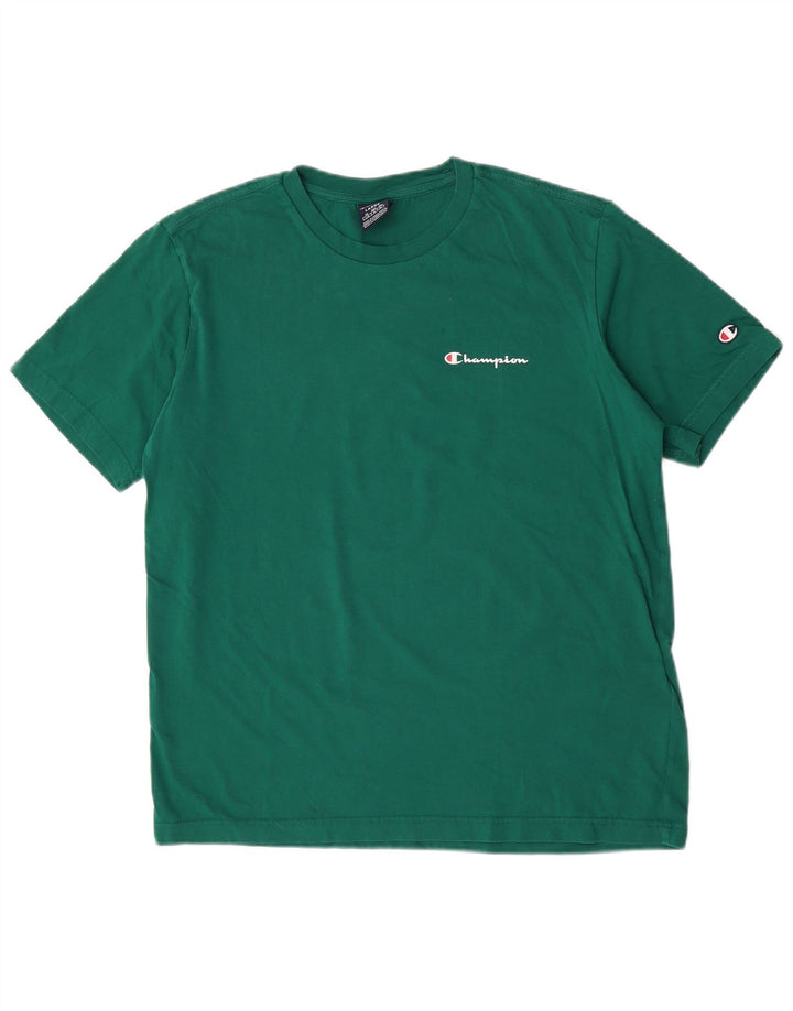 Camiseta masculina Champion grande algodão verde