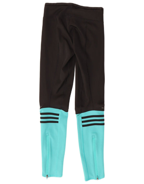 ADIDAS Womens Climalite Leggings UK 0/2 2XS Preto Colourblock Poliéster