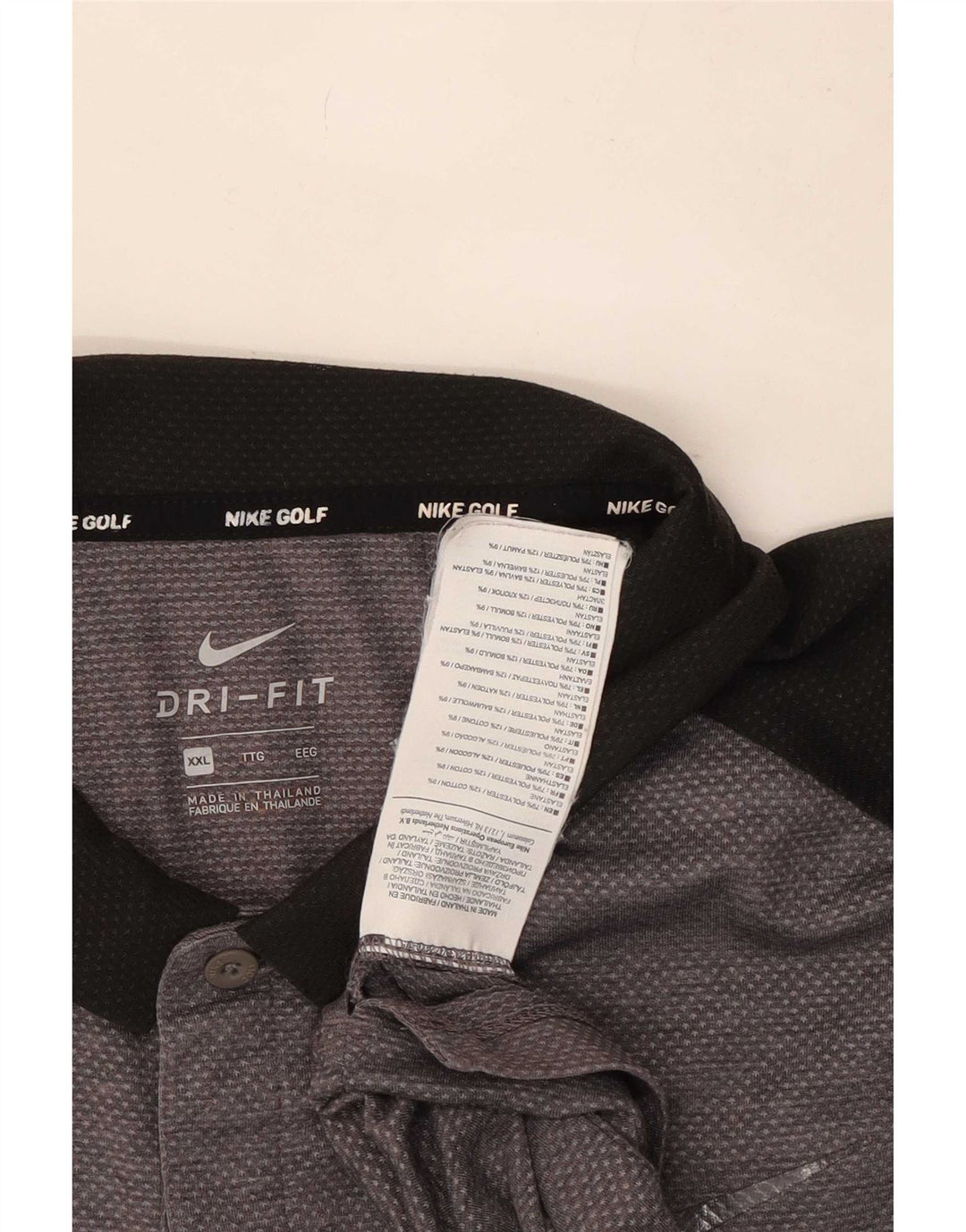 Camisa polo masculina Nike Dri Fit 2XL cinza colorblock poliéster