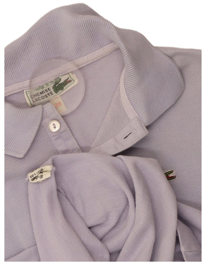 Camisa polo feminina LACOSTE tamanho 38 algodão roxo médio