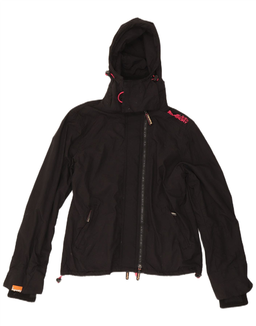 Jaqueta corta-vento feminina Superdry The Windcheater UK 14 médio preto