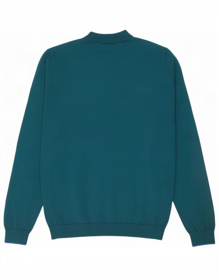 Suéter masculino Paul Smith com gola redonda, grande lã merino verde