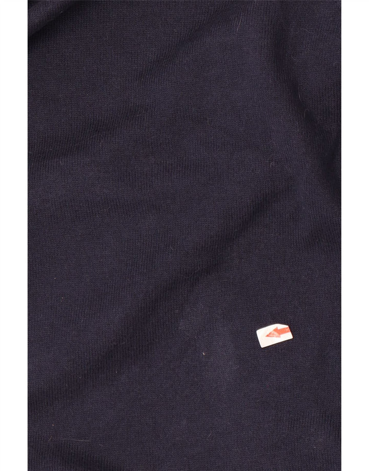 Eddie Bauer Suéter masculino com gola V e algodão azul marinho médio