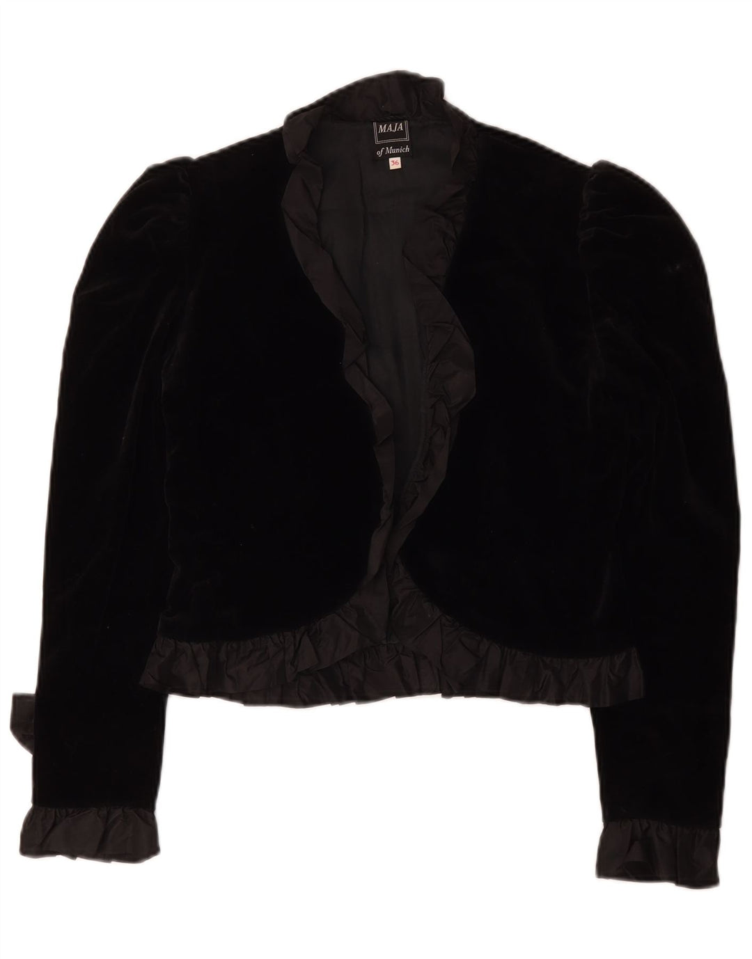 Bolero feminino vintage EU 36 pequeno preto clássico