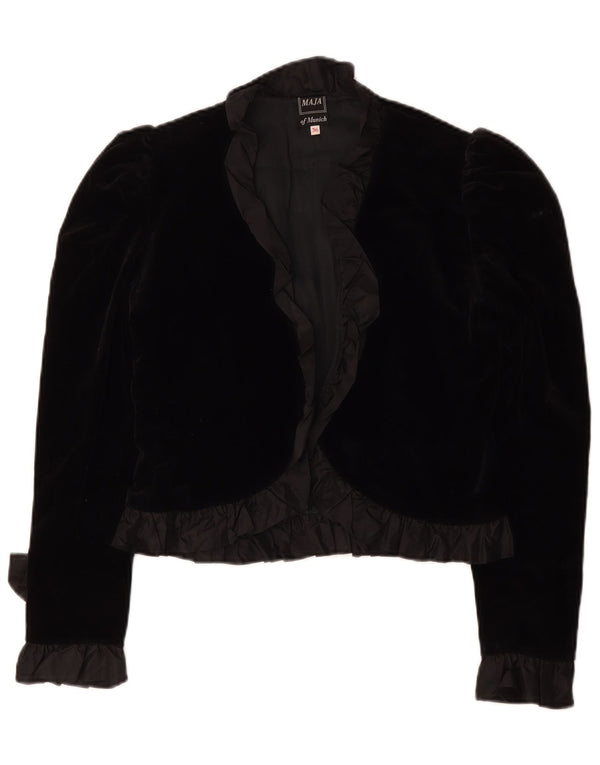 Bolero feminino vintage EU 36 pequeno preto clássico
