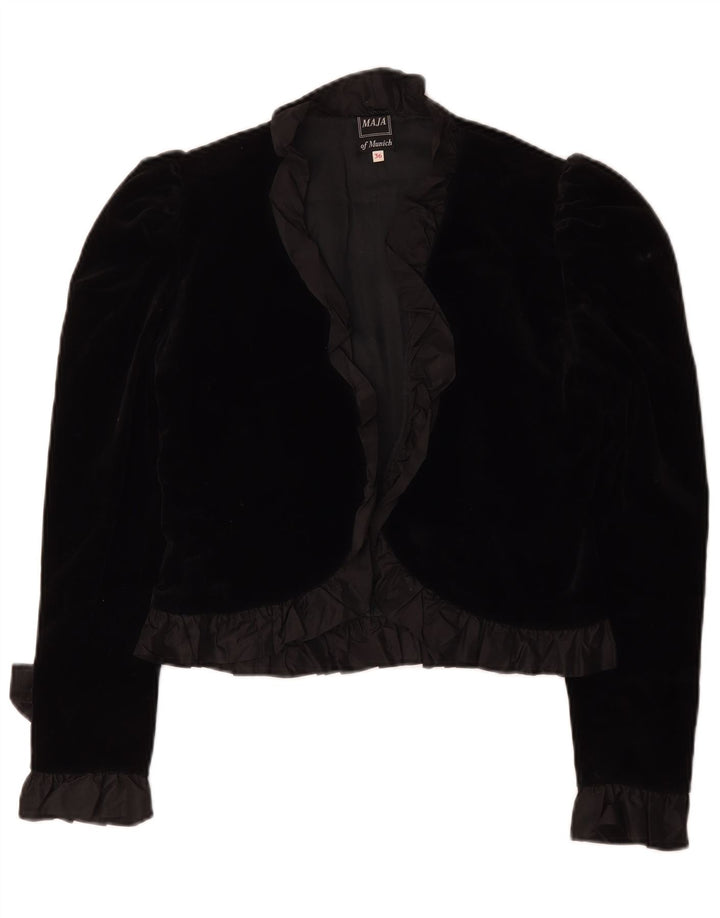 Bolero feminino vintage EU 36 pequeno preto clássico