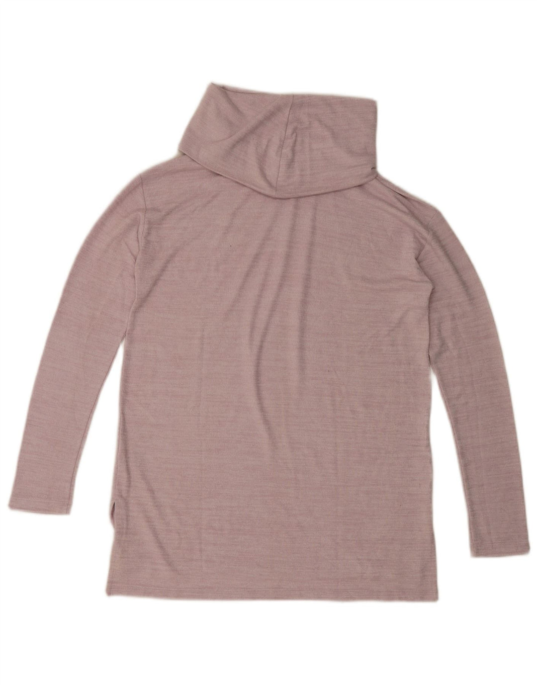 Manga longa superior desproporcionada feminina da Gap UK 10 poliéster manchado rosa pequeno