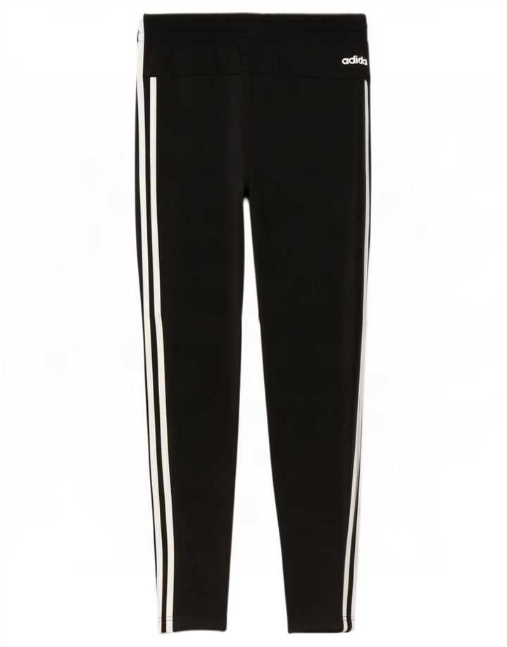 Calça de treino feminina Adidas UK 8/10 pequena poliéster preta