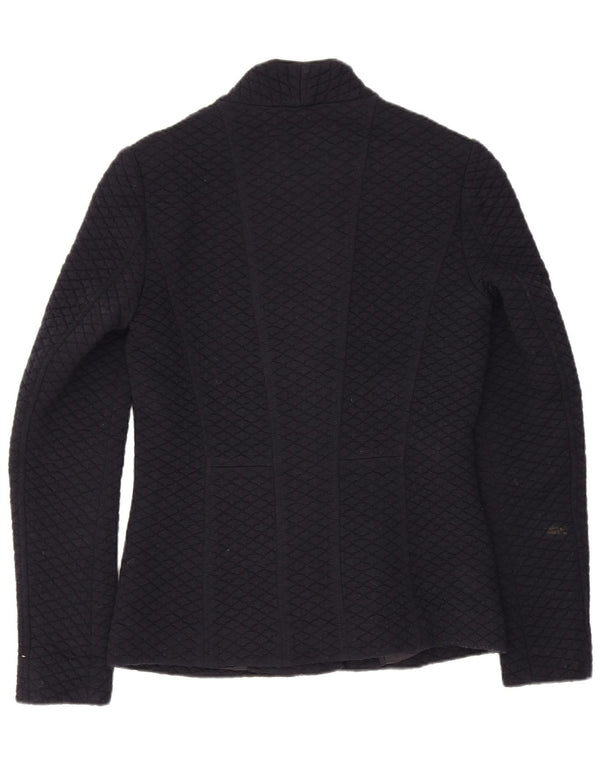 Jaqueta blazer acolchoada feminina Reiss Reino Unido 6 XS azul marinho acrílico