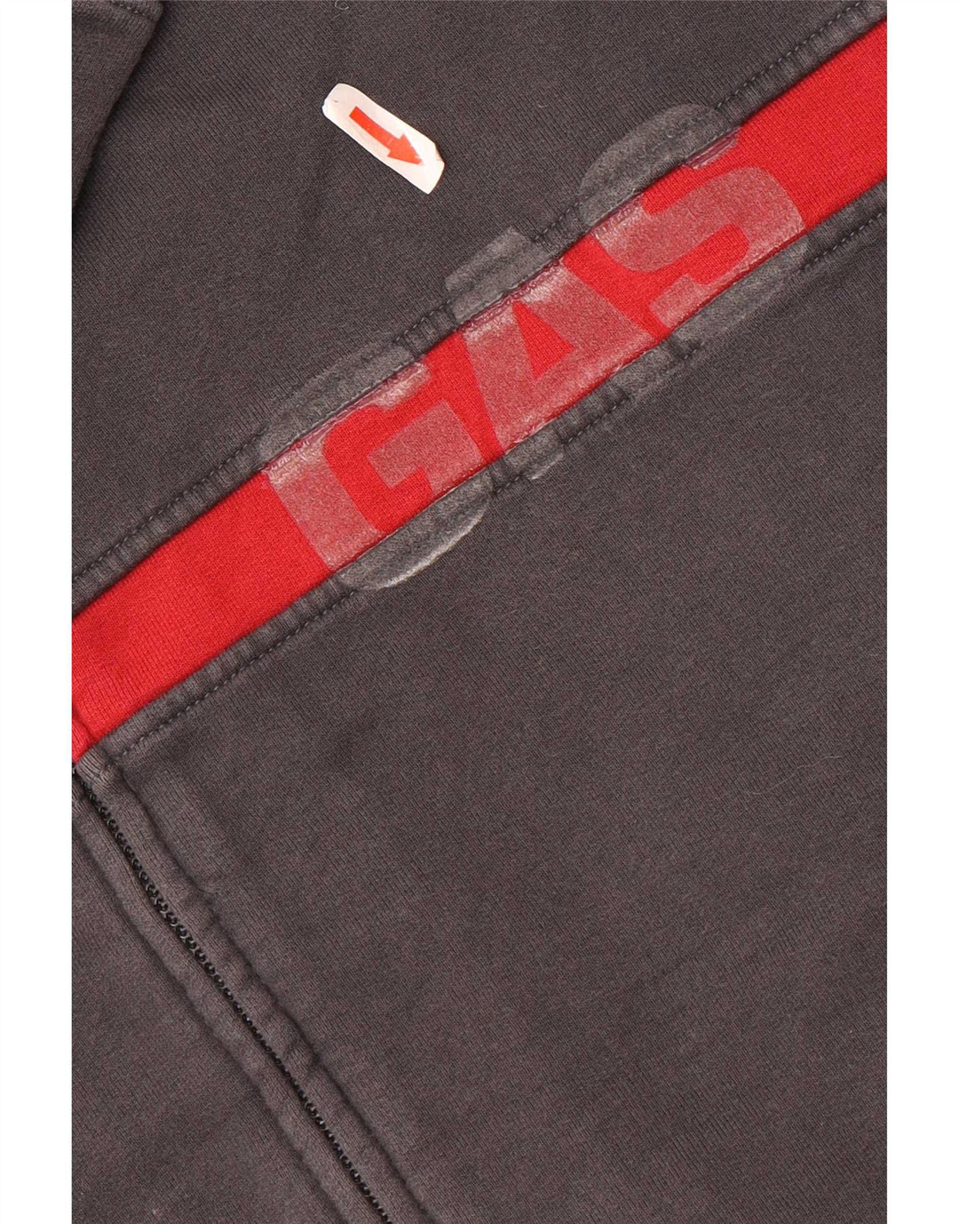 Gas Mens Graphic Tracksuit Top Jacket 2XL Cinza Colorblock Algodão