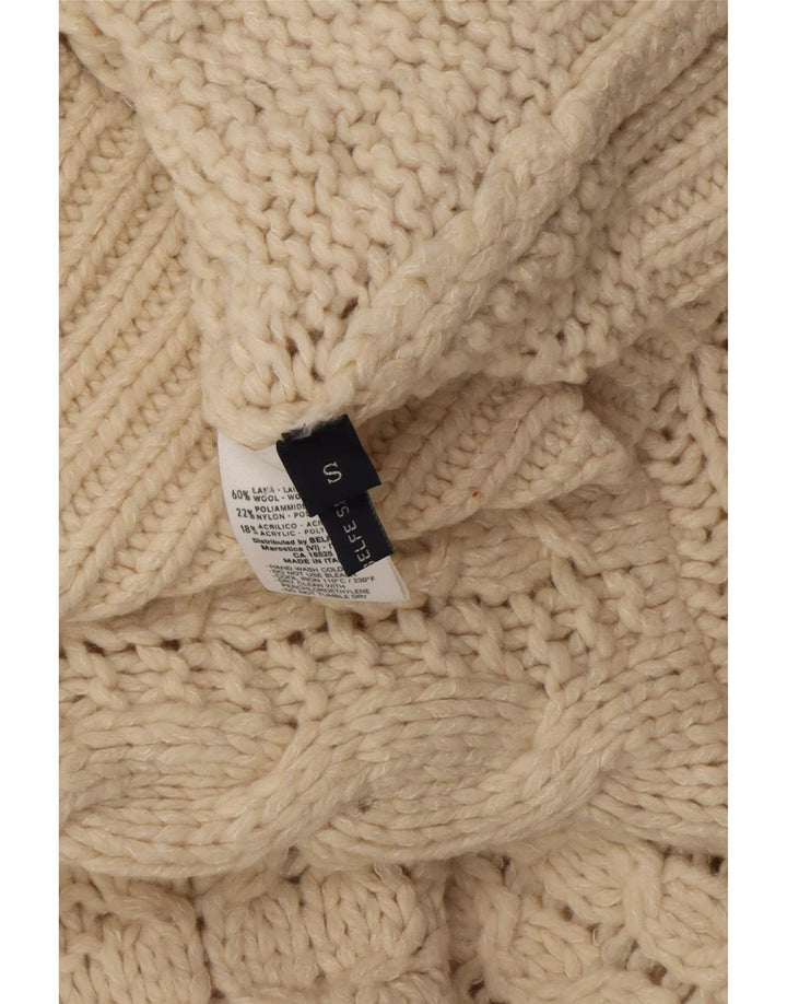 Suéter masculino com zíper completo e cardigã pequeno de lã branca