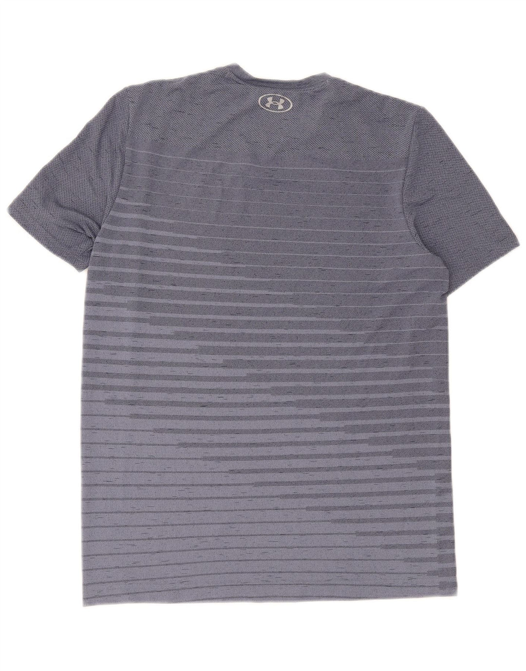 Camiseta masculina Under Armour Heat Gear Top médio listrado azul