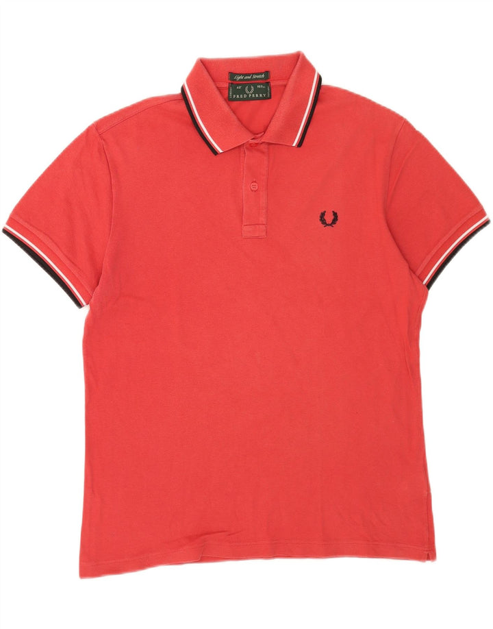 Camisa polo masculina Fred Perry médio algodão vermelho
