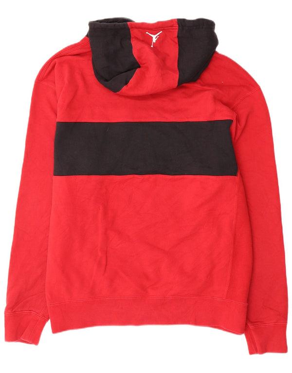 Jordan Mens Hoodie Jumper XL Vermelho Colorblock Algodão