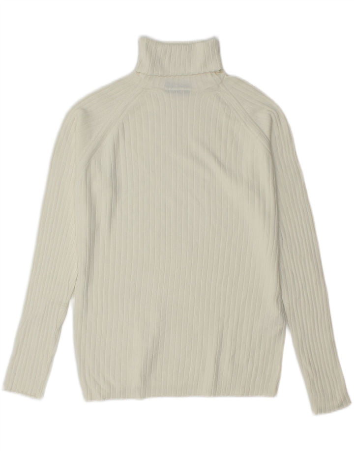 Suéter masculino Zara com gola redonda e viscose branca pequena