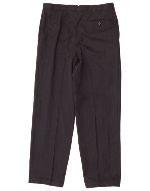 Calça masculina Marks & Spencer Pegged Suit W36 L31 azul marinho poliéster